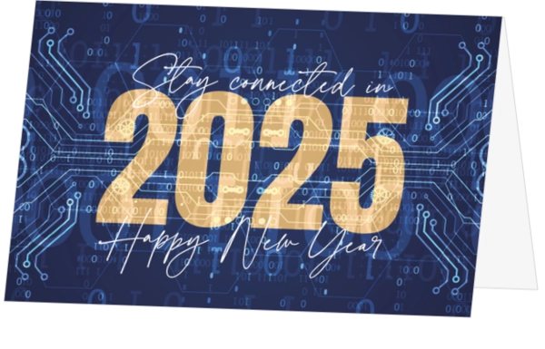 Kerstkaart - Stay connected in 2025