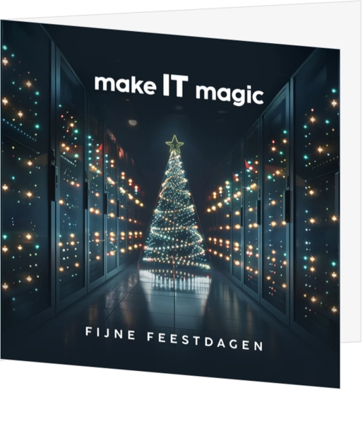 Technische ICT/IT kerstkaart ontwerp