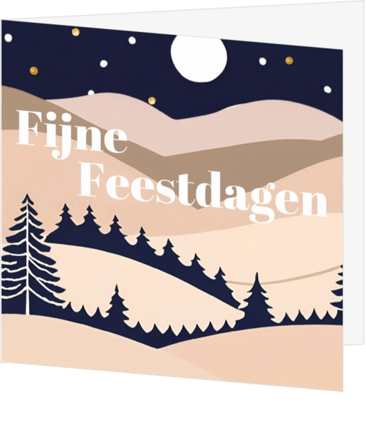 Landschap met kerstboom