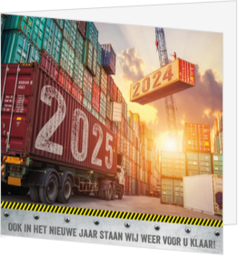 Kerstkaart - Transport containers 2025