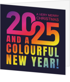 Kerstkaart - Colourful New Year 2025