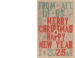 Kerstkaart - Typografische kerstwens 2025