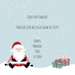 Kerstkaart - Een dikke kerstknuffel