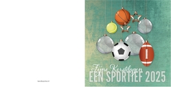 Kerstkaart - Sportief nieuwjaar