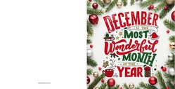 Kerstkaart - Most wonderful month