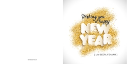 Kerstkaart - New Year op glitter